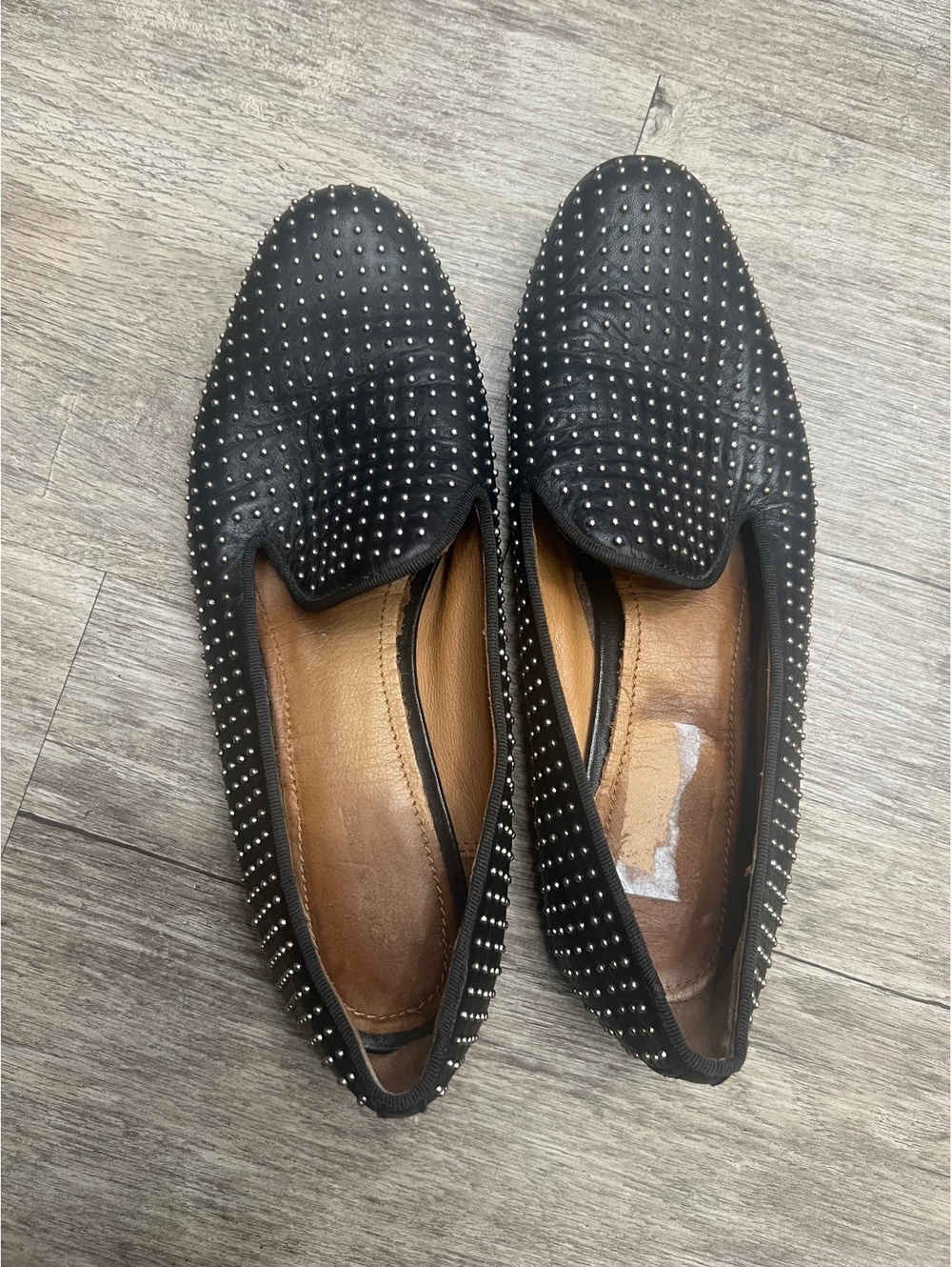 Coach nixie studded Black size 8 Loafers Women's